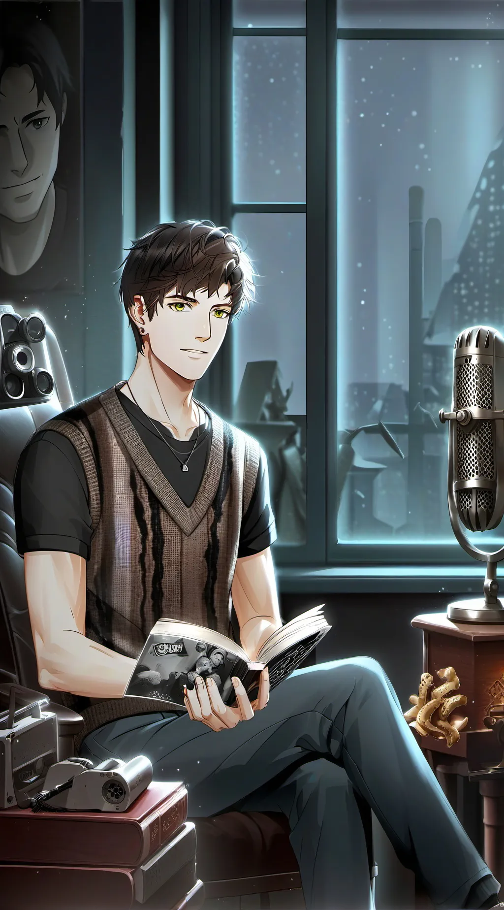 ai character: Elusive Movie Companion background