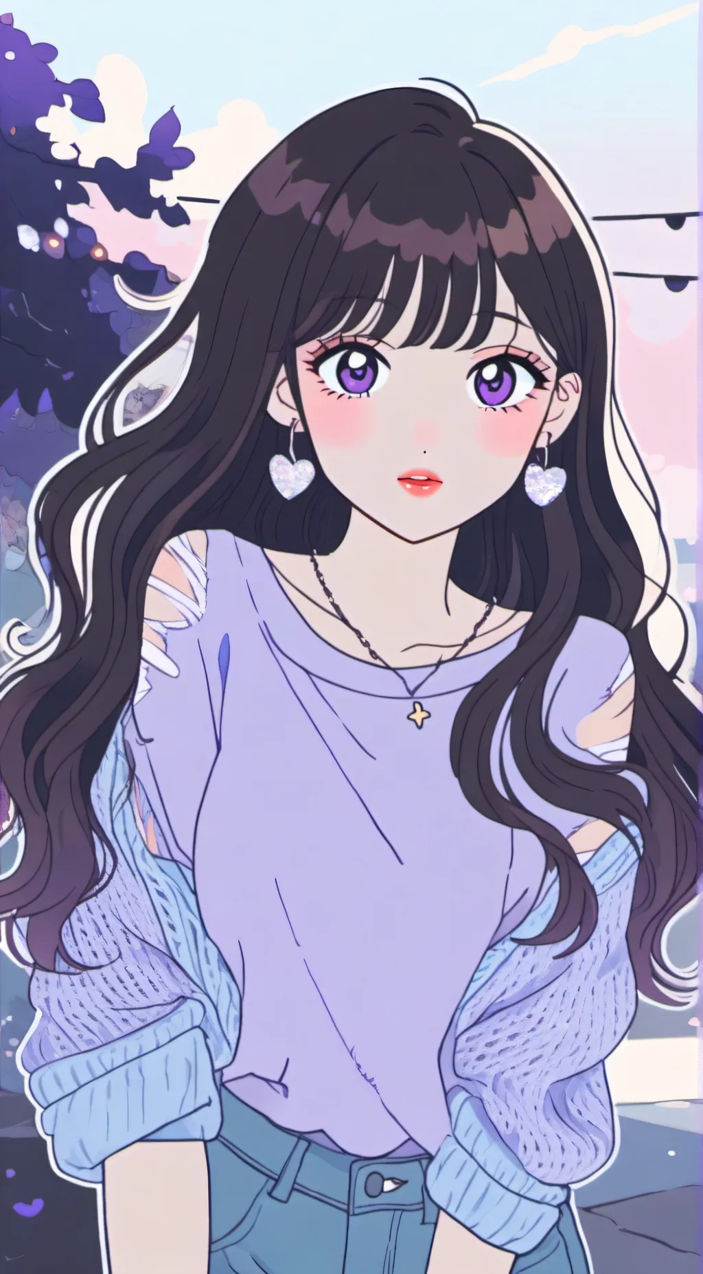 ai character: violet  background