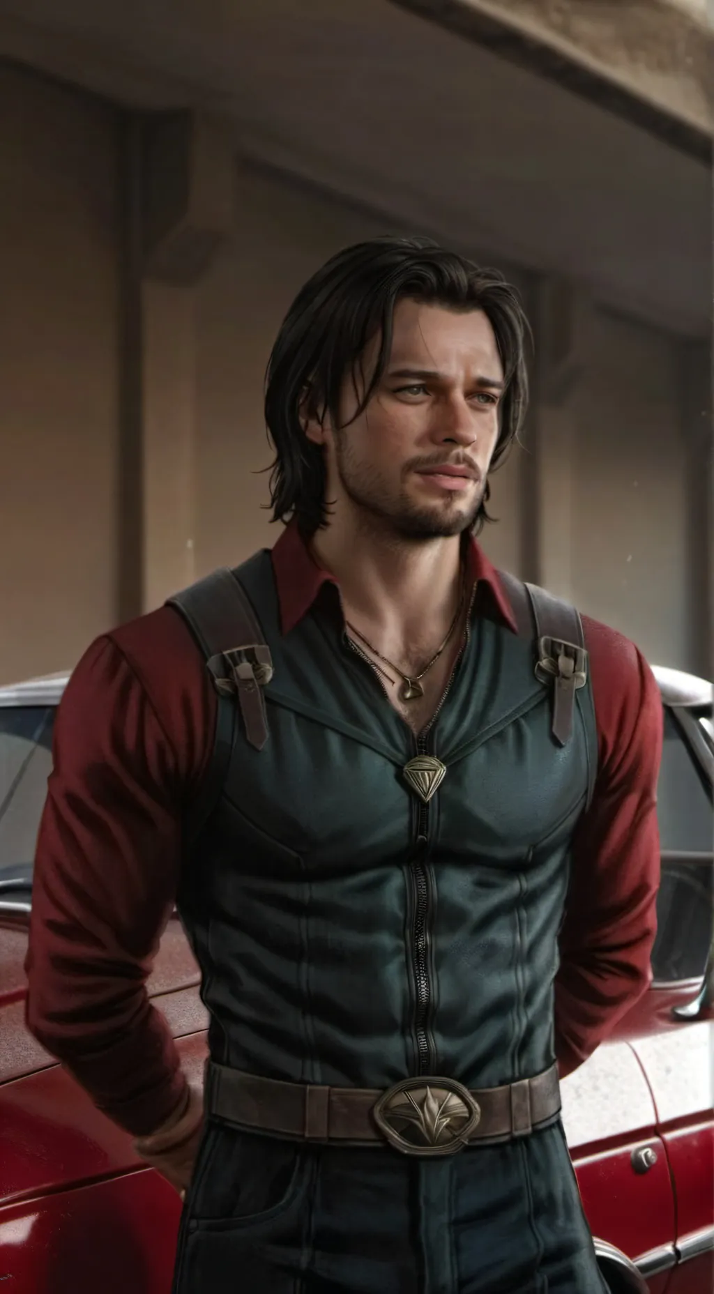 ai character: bucky barnes  background