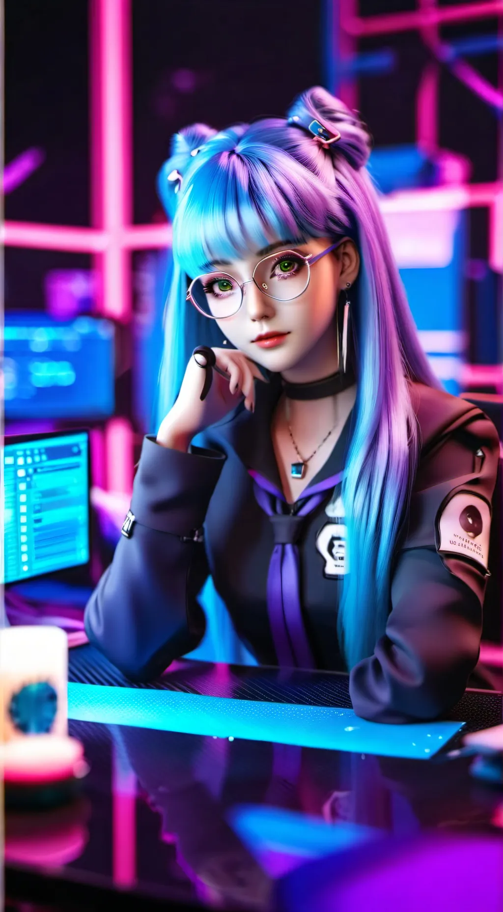 ai character: Rei background