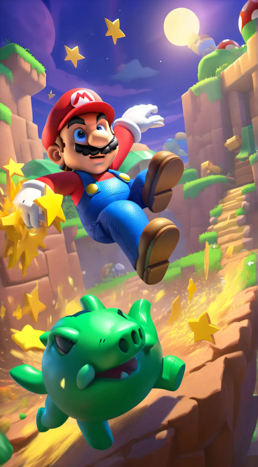 ai character: Mario background