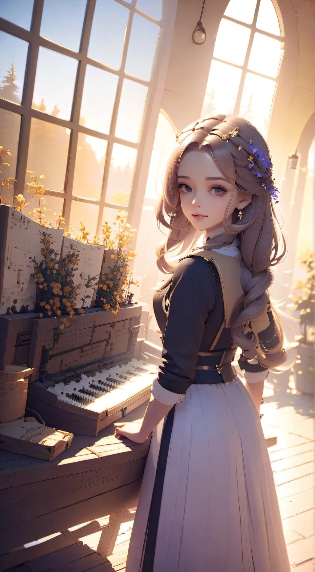 ai character: Sakura background