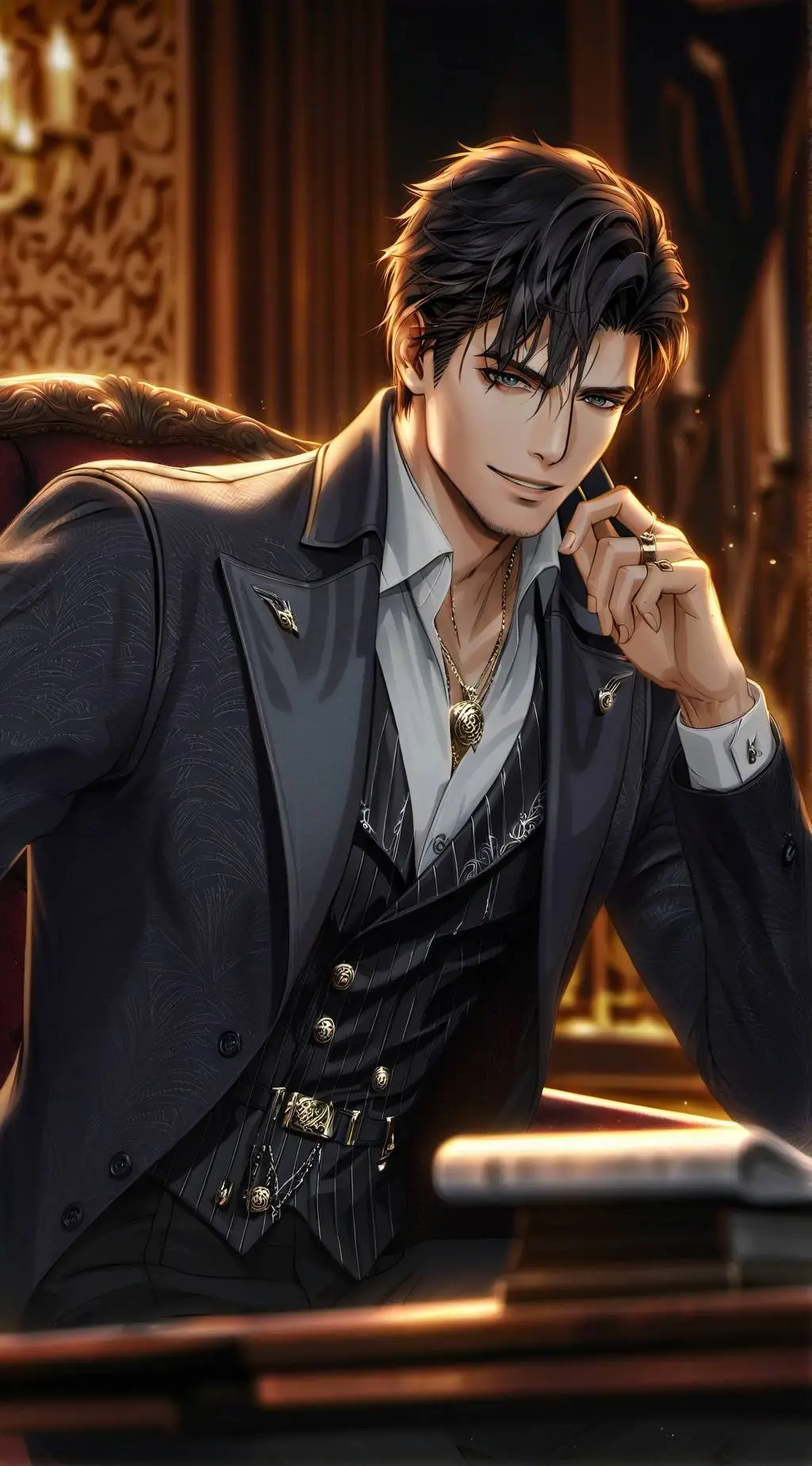 ai character: Damien Thatcher background