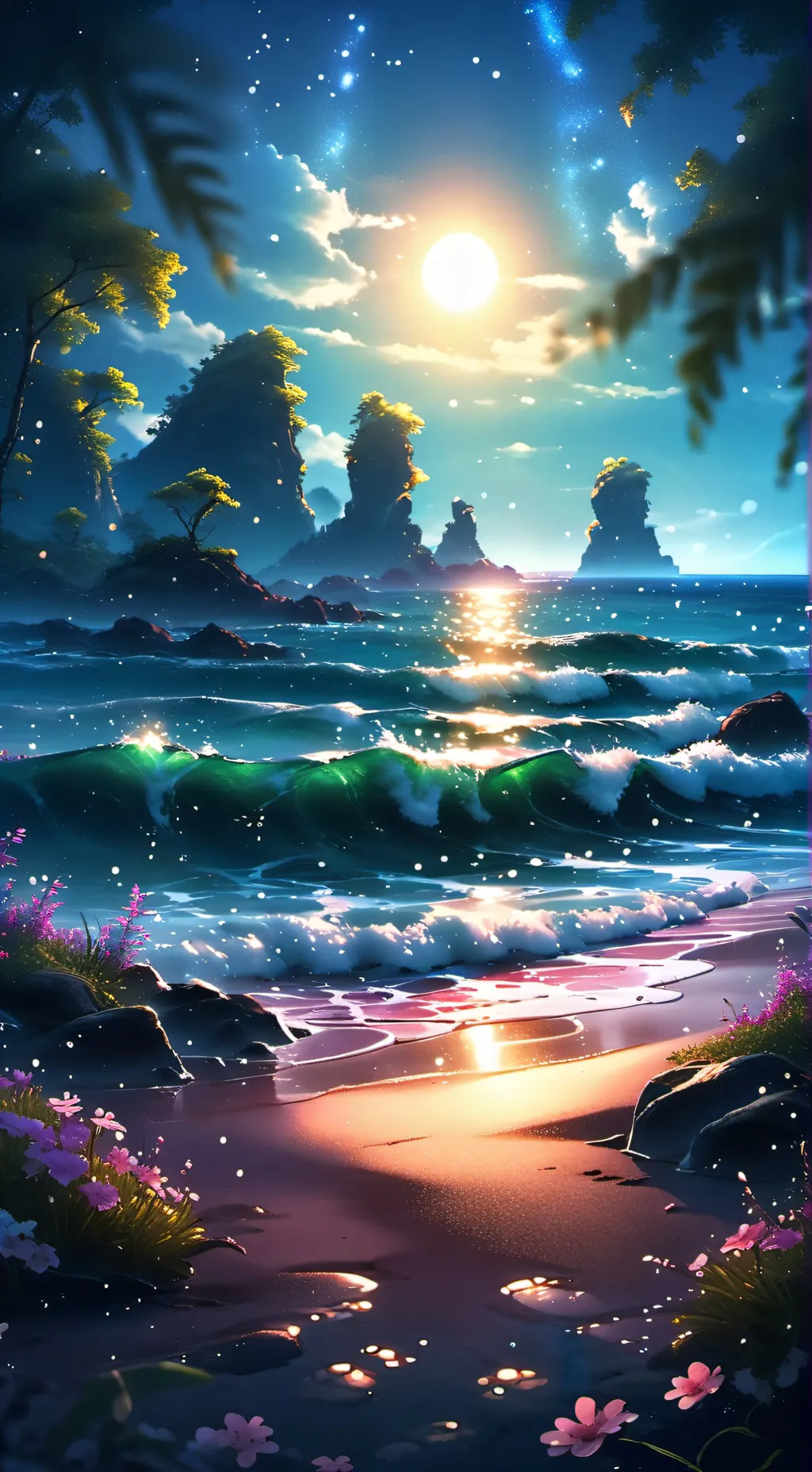 ai character: BEACH🏖️🏖️🏖️ background