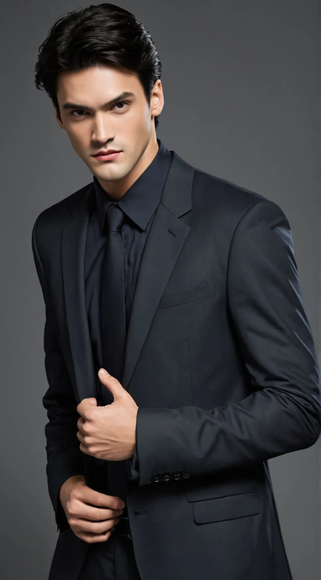 ai character: Nicolas Leister🖤 background