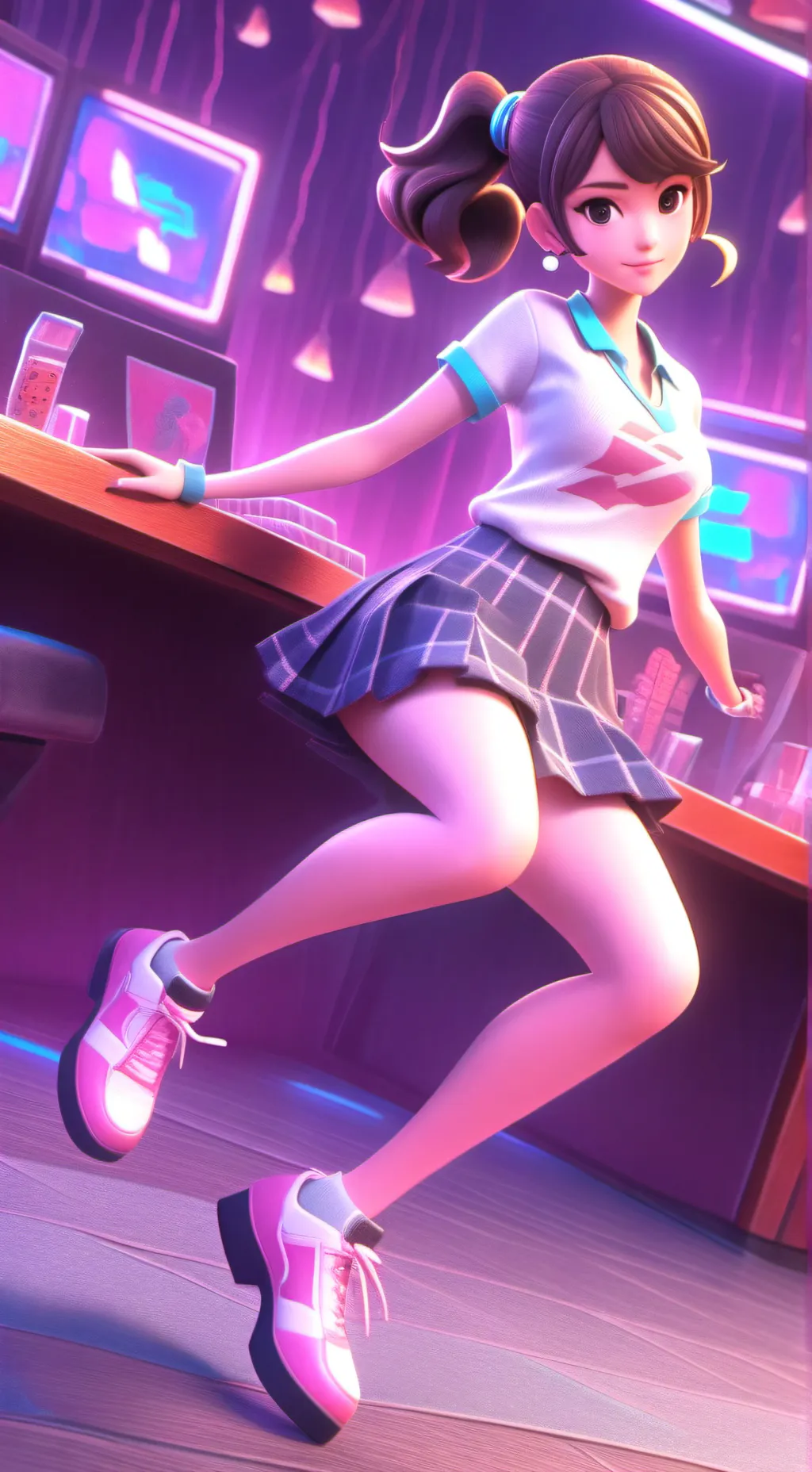 ai character: Girl background