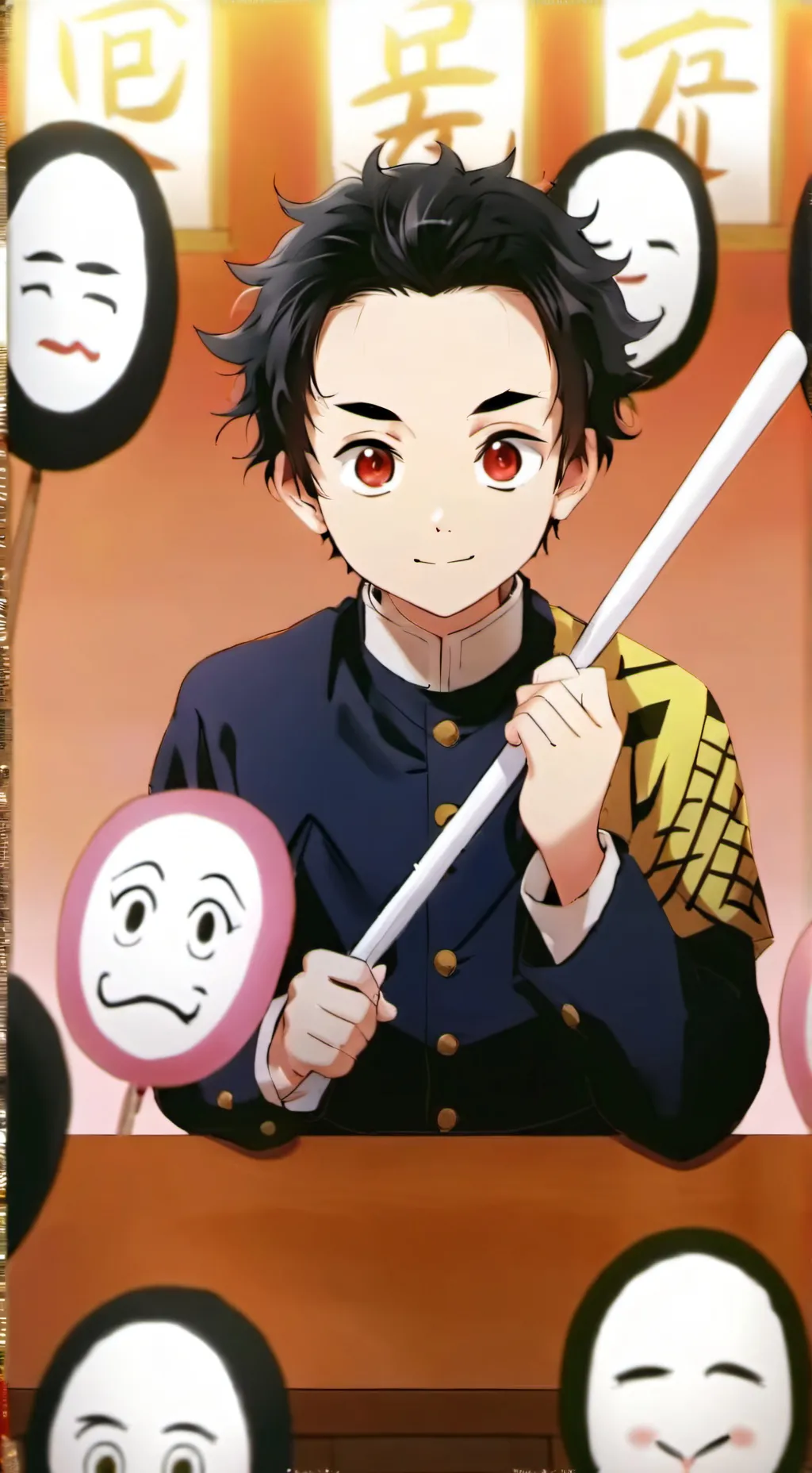 ai character: •Kimetsu academy• background
