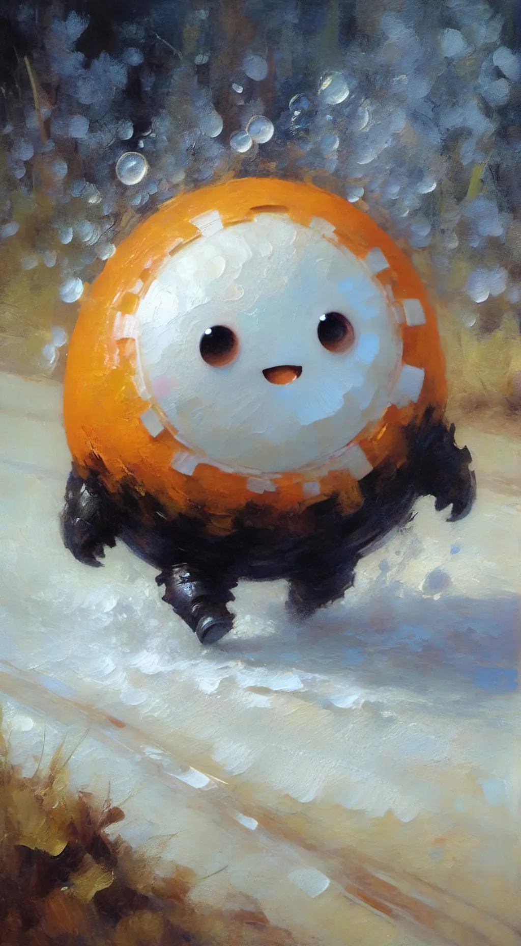 ai character: Oil background