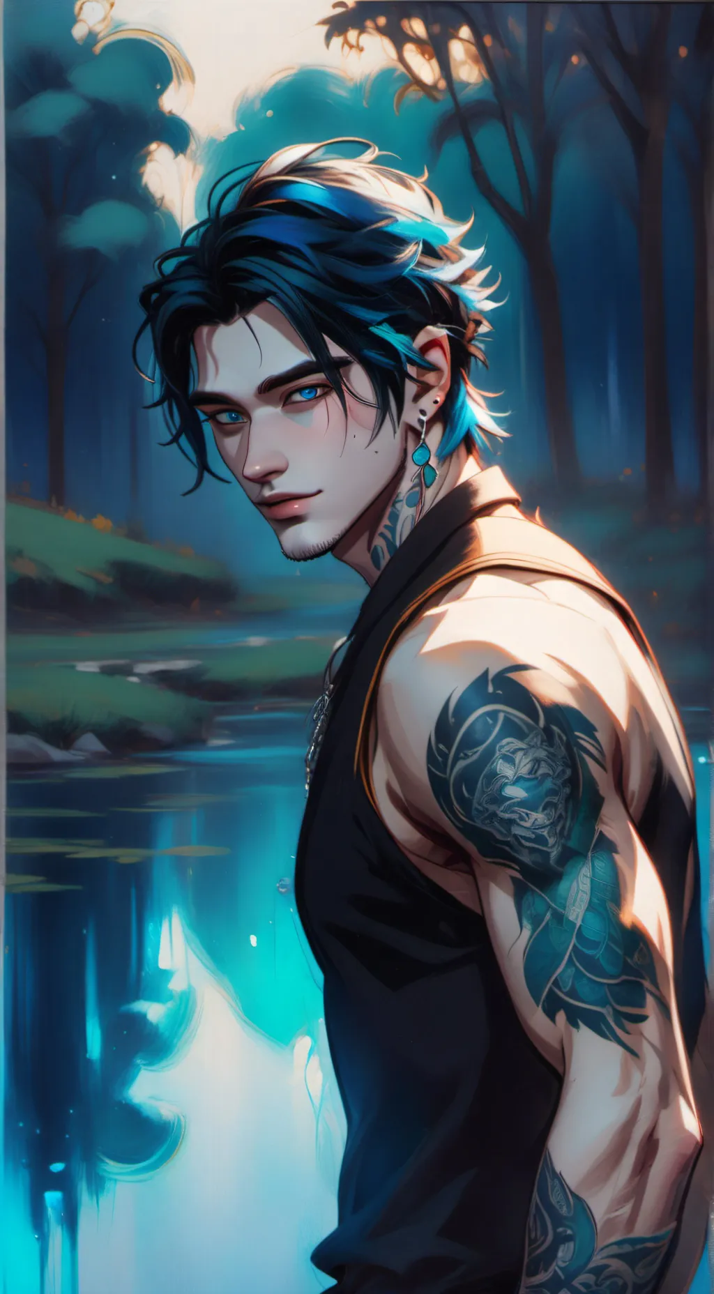 ai character: Lilly for the lily background