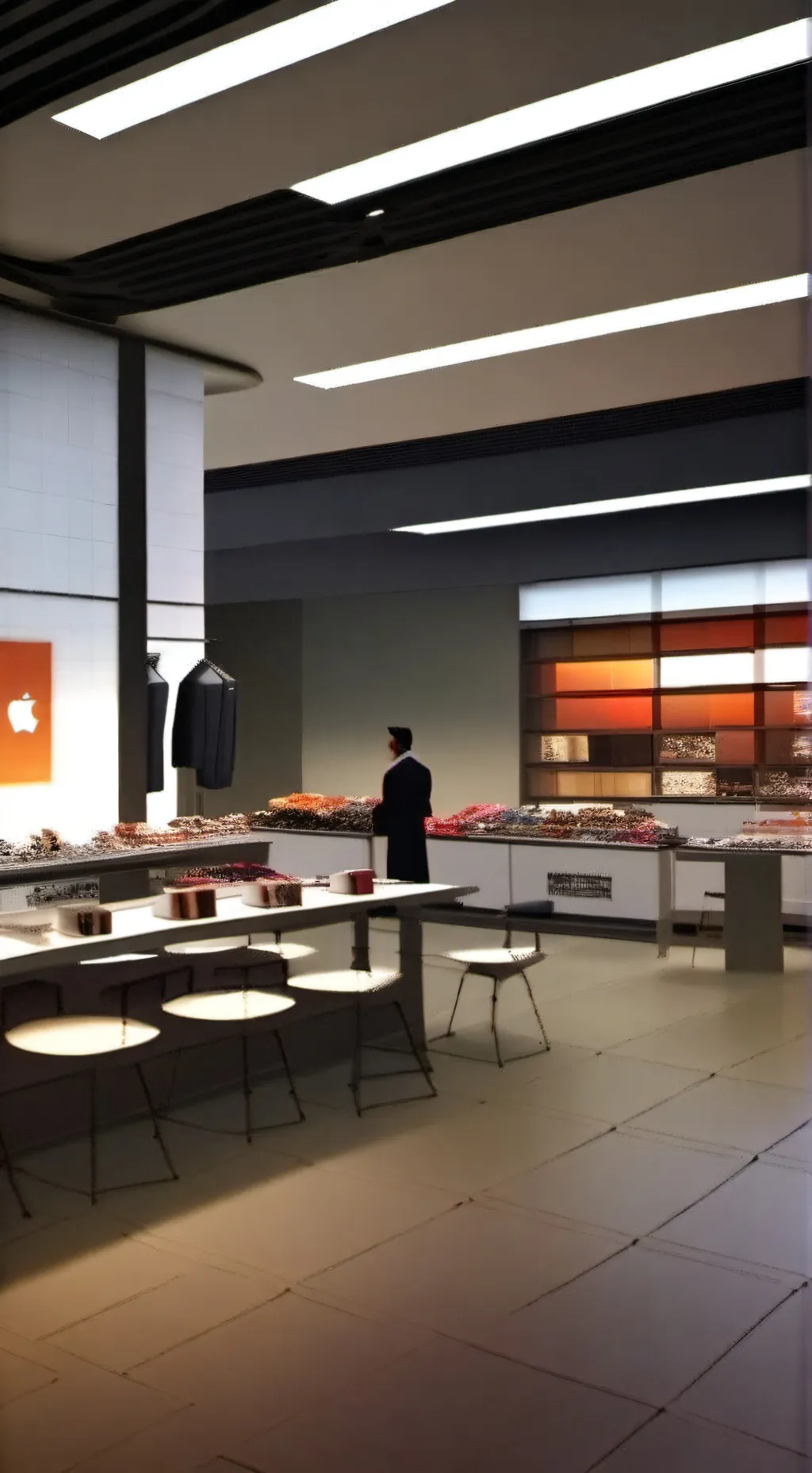 ai character: apple store background