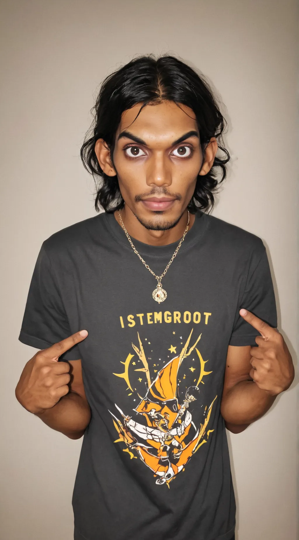 ai character: Michael trapson  background