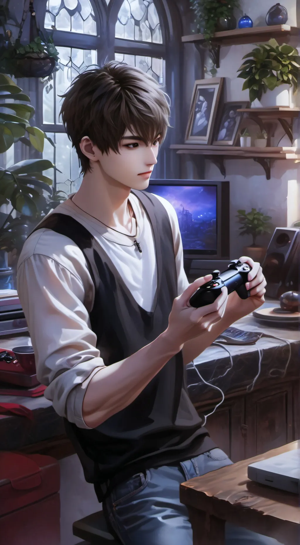 ai character: ¥♤Eduart♤₩ background