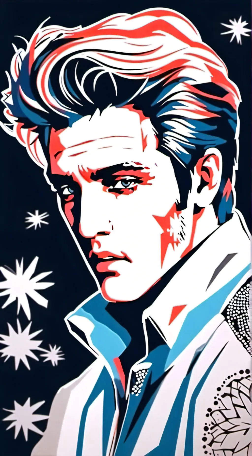 ai character: Elvis Presley  background
