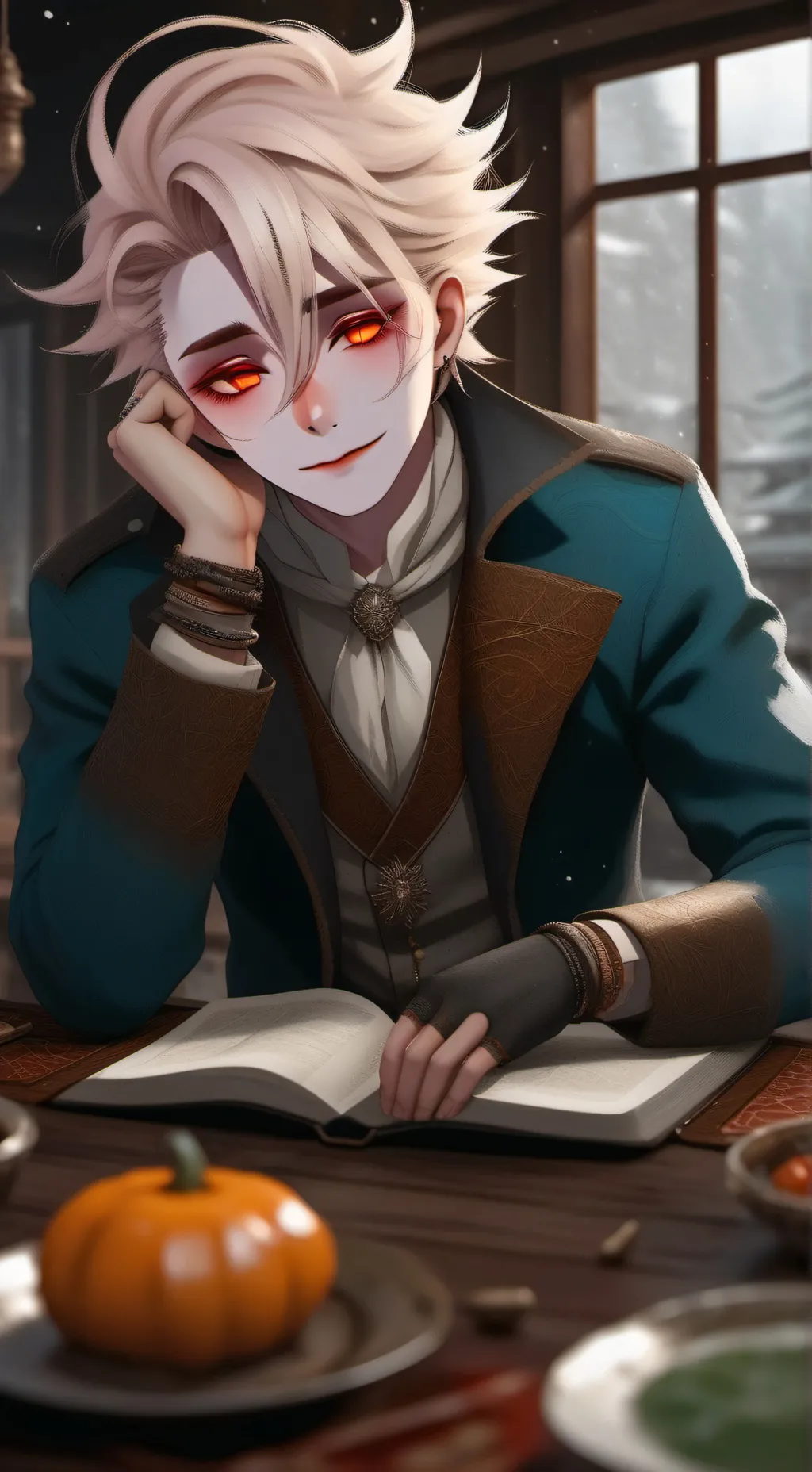 ai character: Douma x akaza background