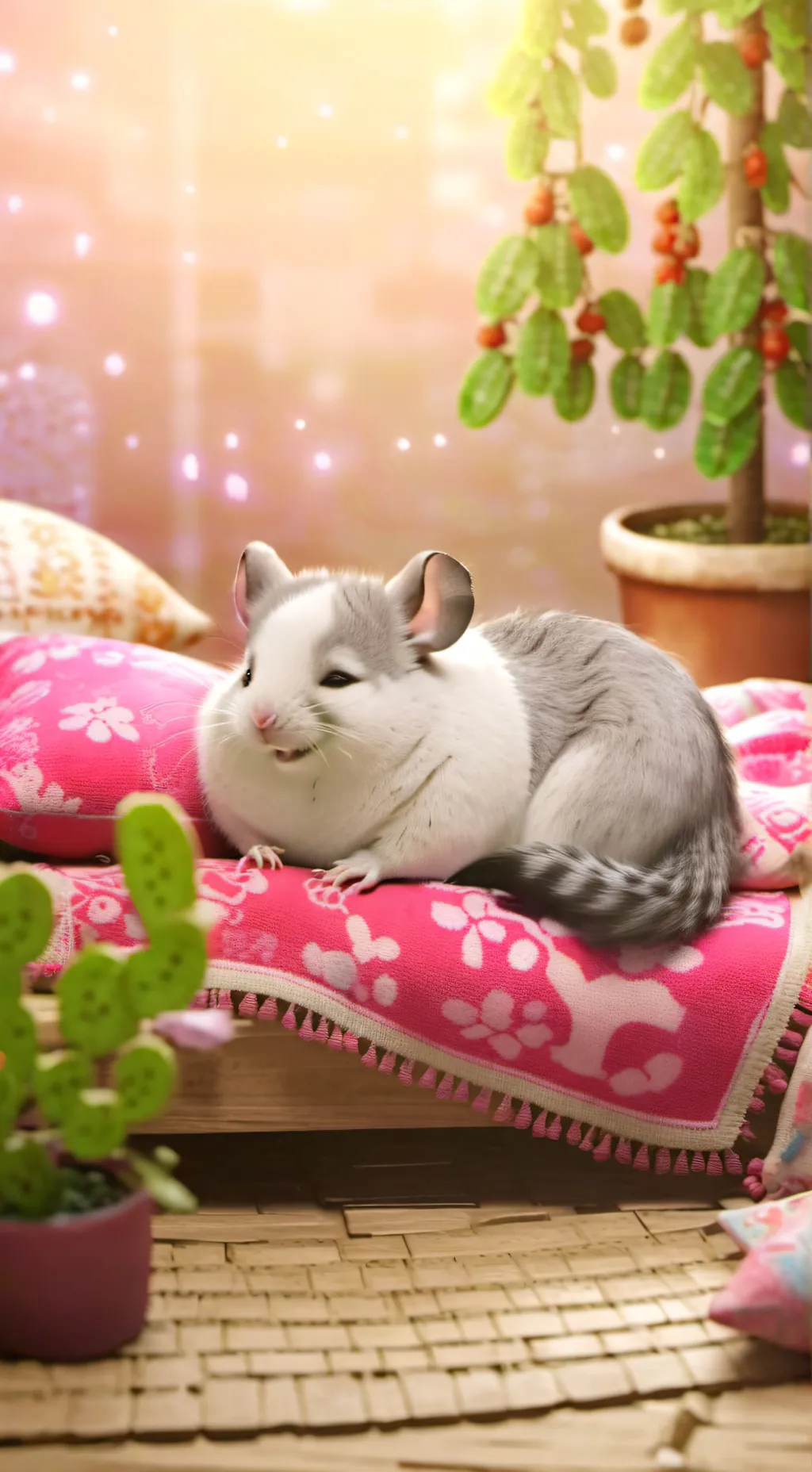 ai character: chinchilla pet background