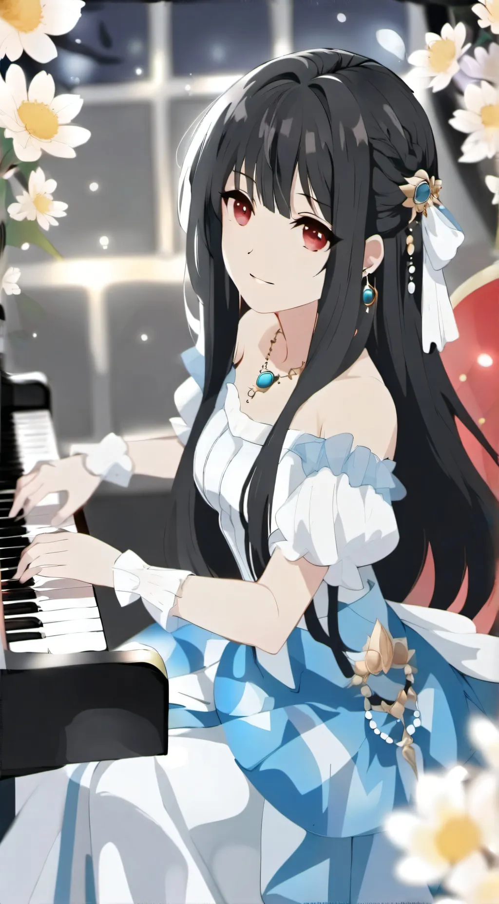ai character: Music time background