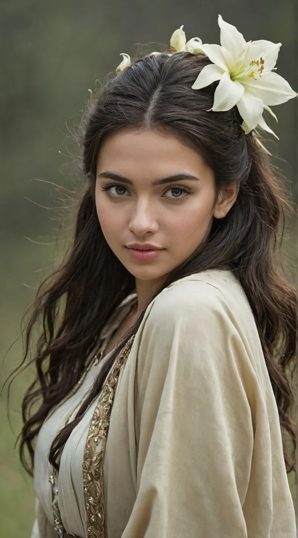 ai character: Amber background