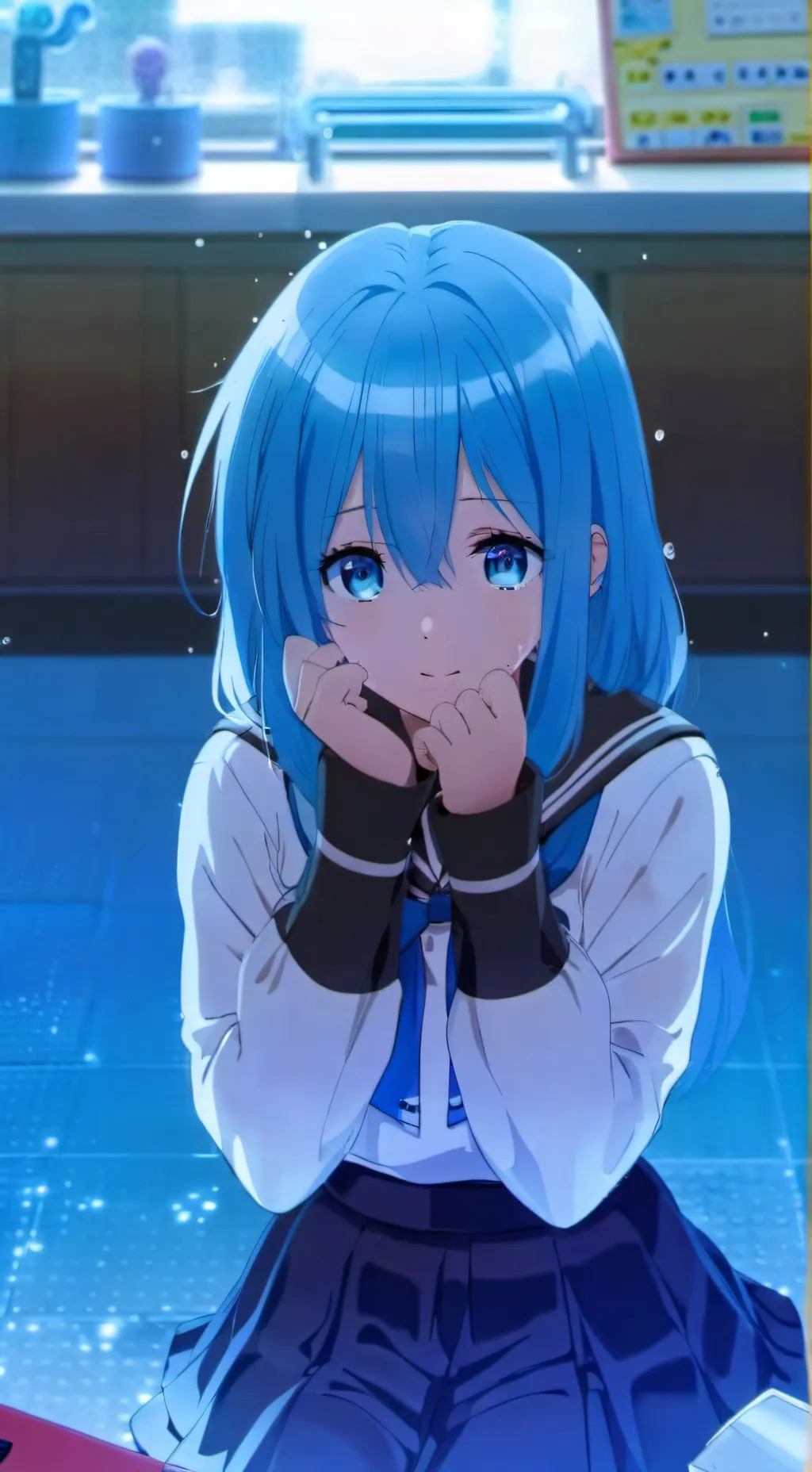 ai character: Arona  (BA)  background