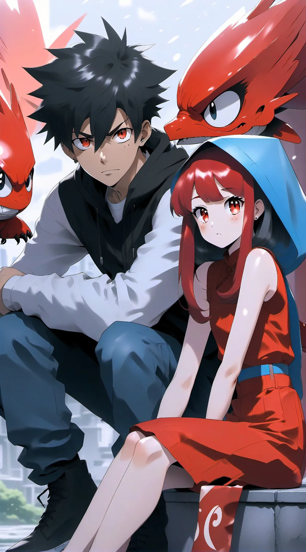 ai character: Break Up AU Mekaya background