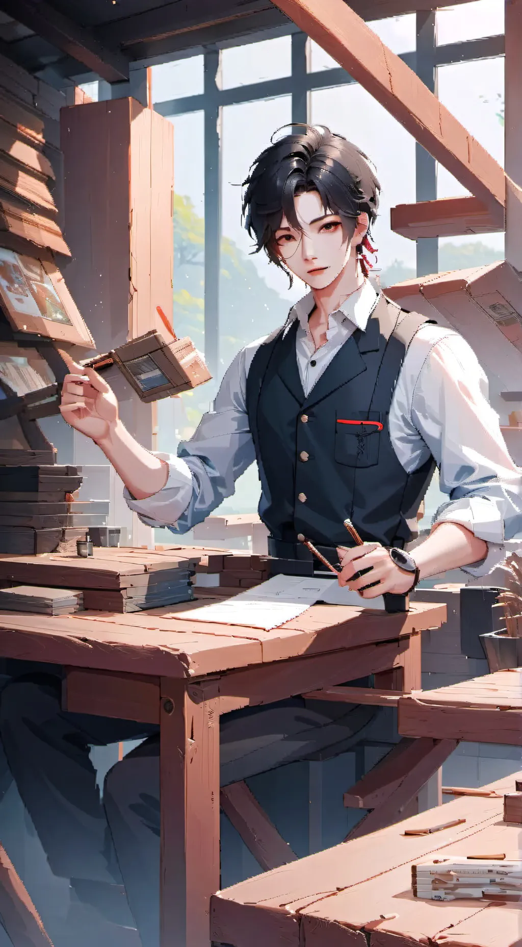 ai character: Worker background