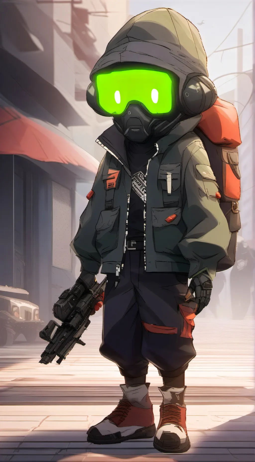 ai character: Md x Squid game  background