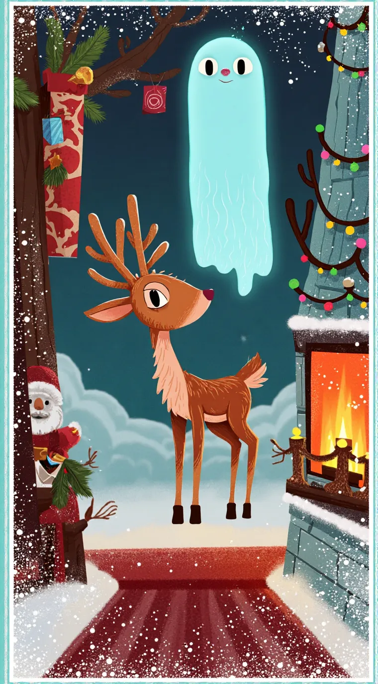 ai character: 🦌Rudolph🔴 background