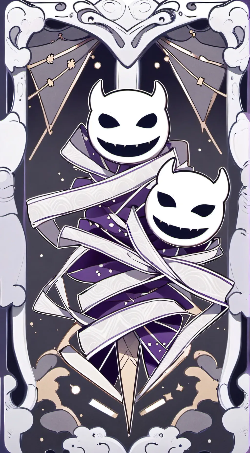 ai character: ribbonal background