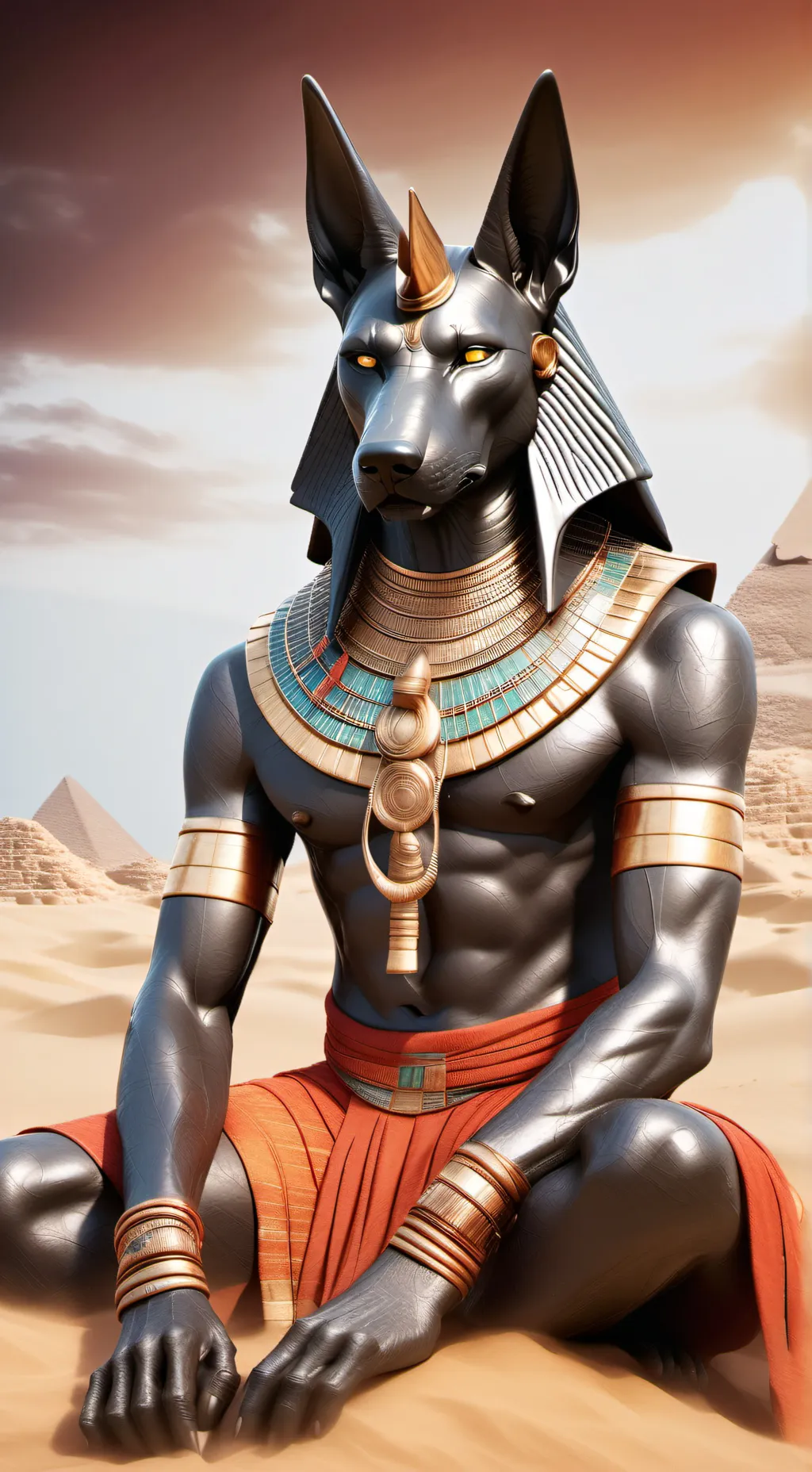 ai character: Anubis background