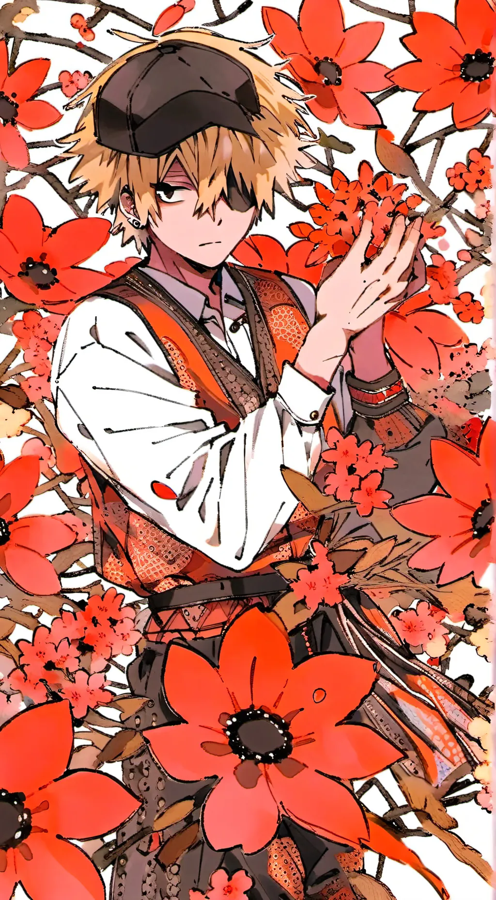 ai character: Katsuki bakugo background