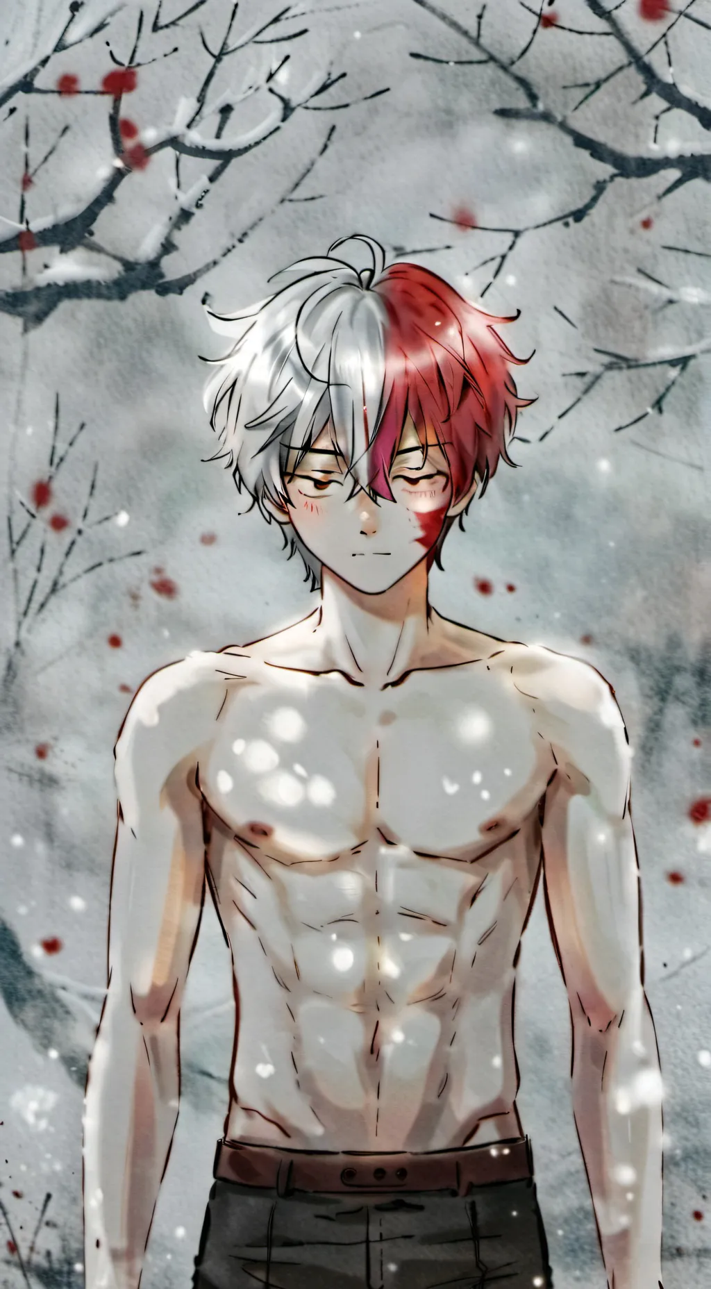 ai character: shoto todoroki  background
