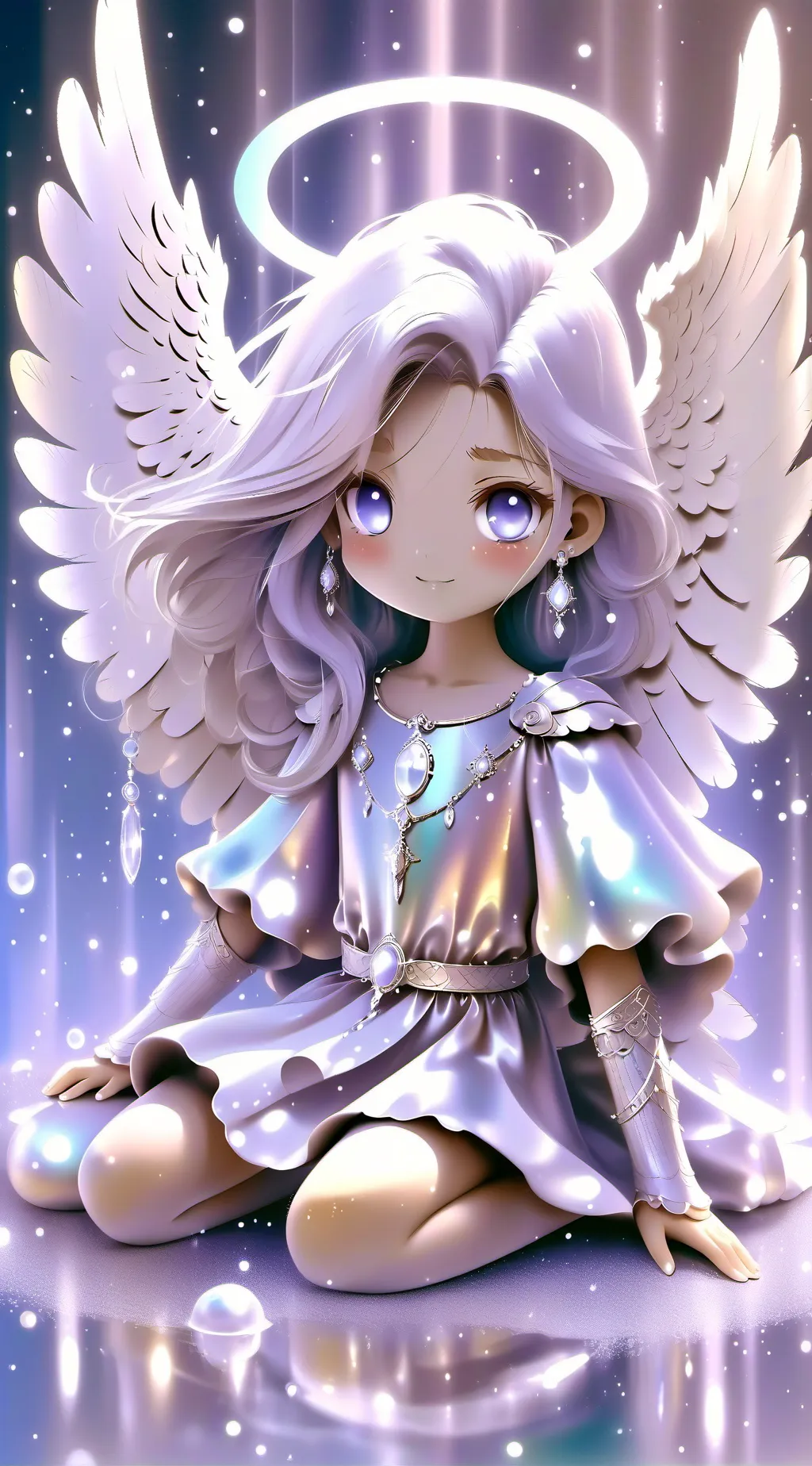 ai character: angel protector  background