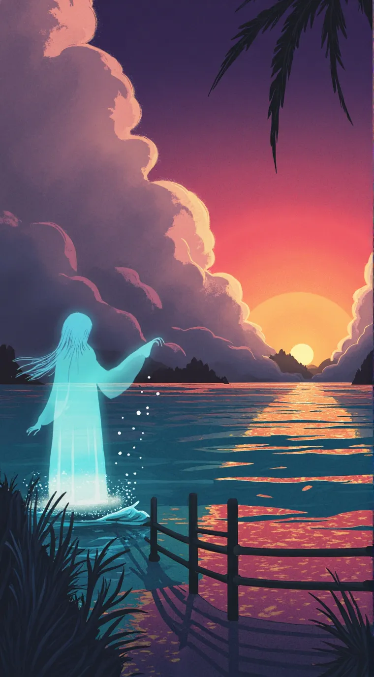 ai character: Blue lightnight background