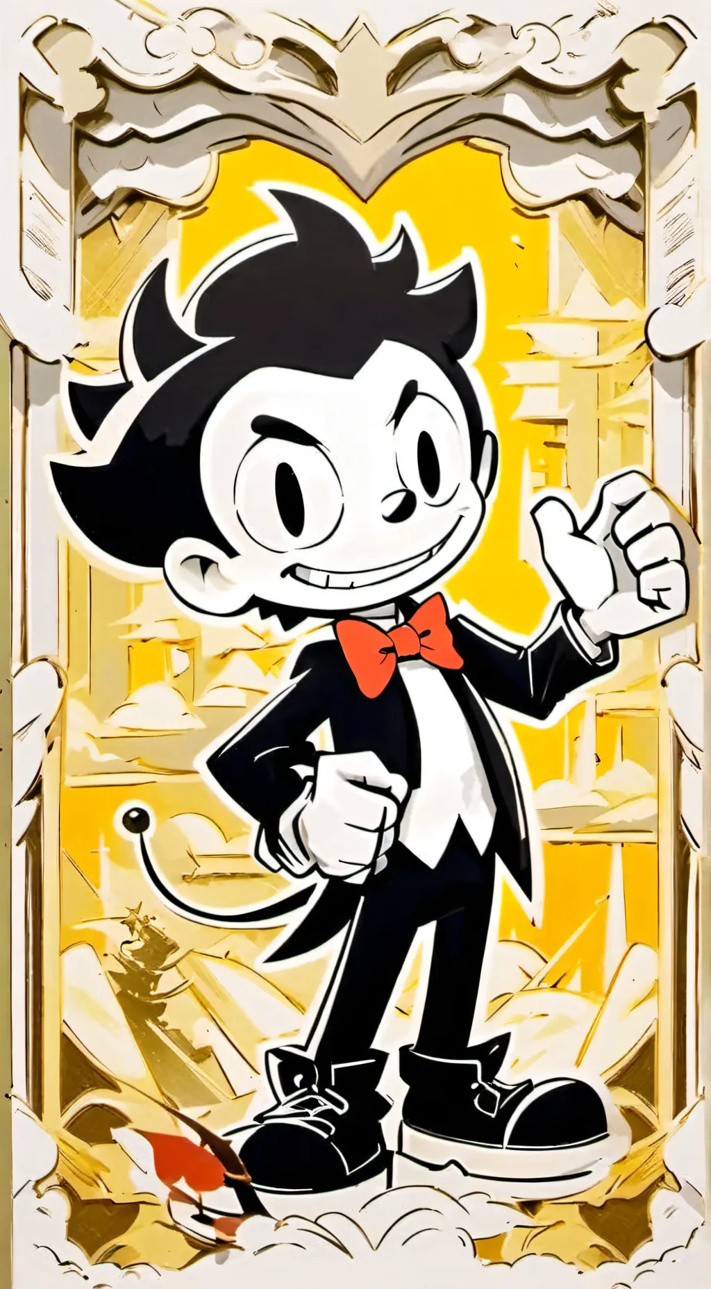 ai character: Cuphead  background