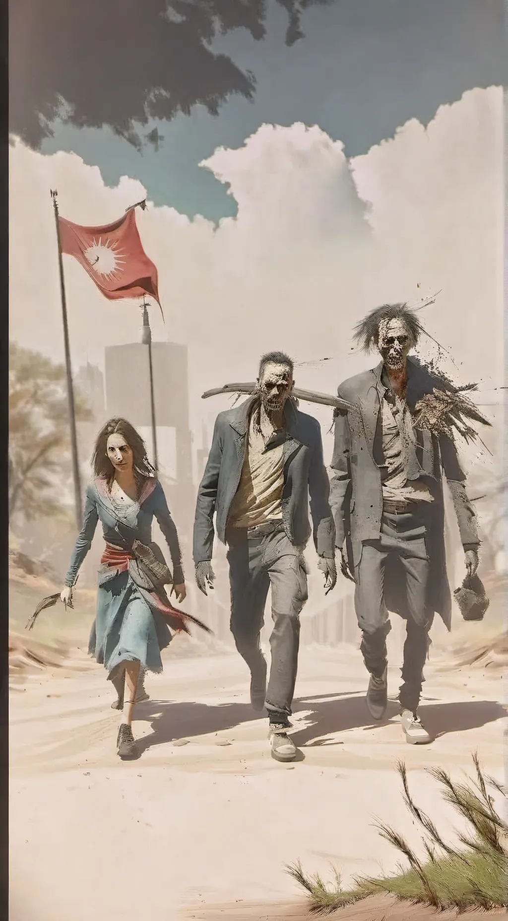 ai character: apocalipsis zombie background