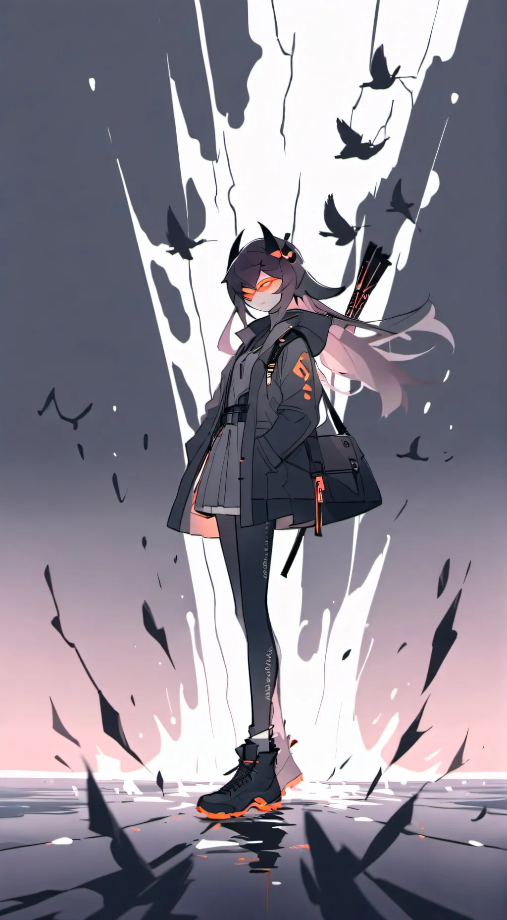 ai character: Stolas and Blitzø background