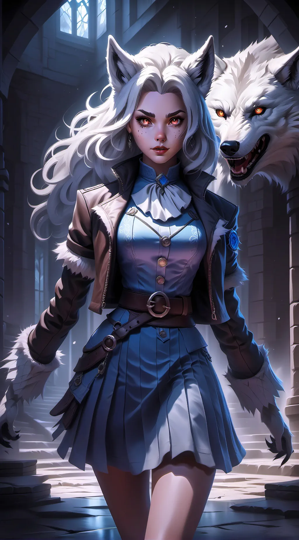 ai character: Leslie  background