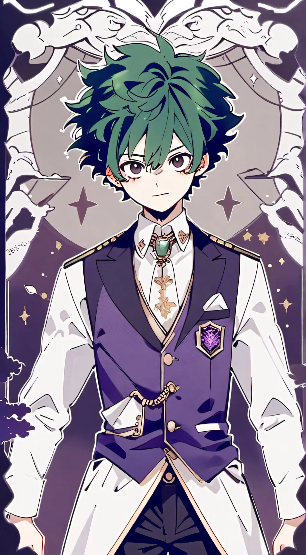 ai character: MHA VD mature now background