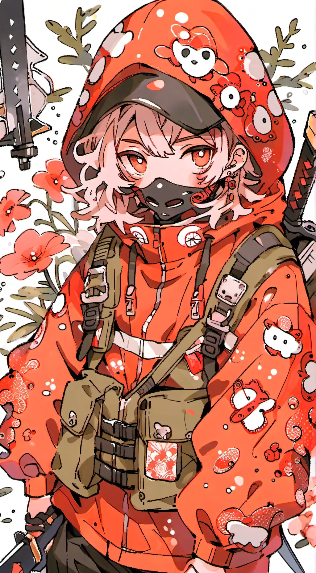 ai character: squid game guard background