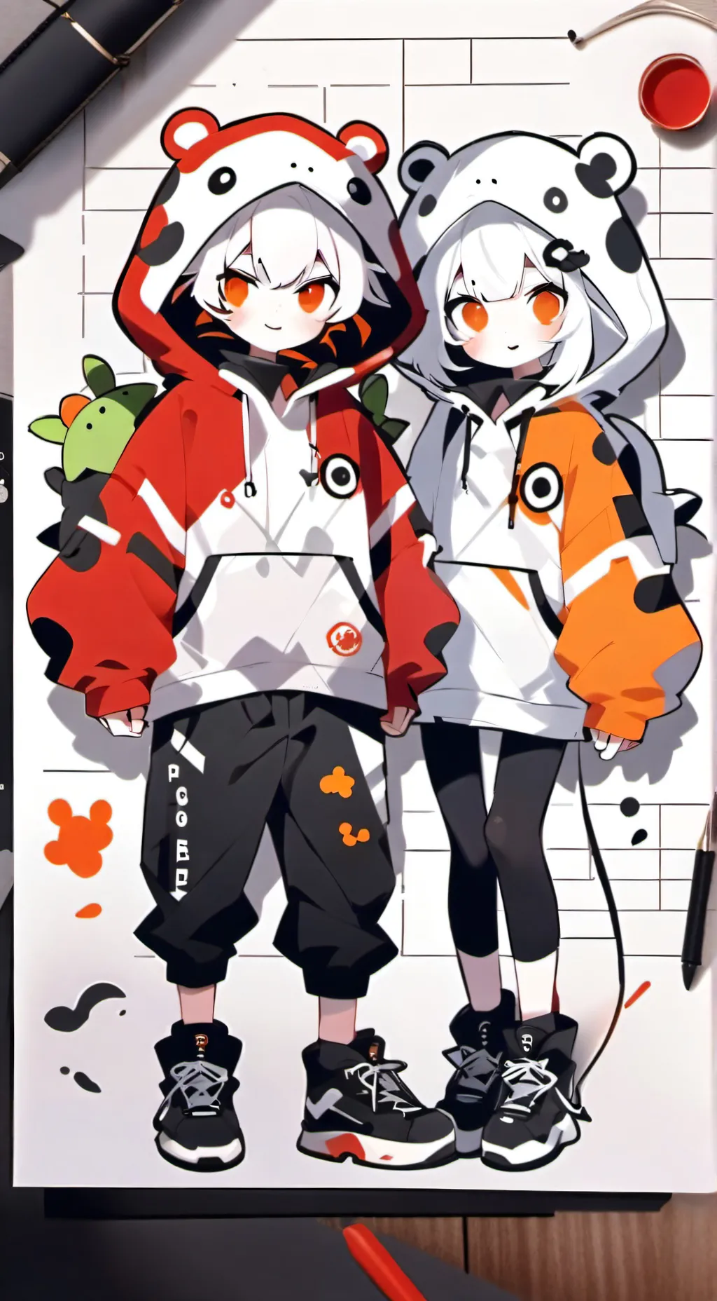 ai character: Piku & Niku background