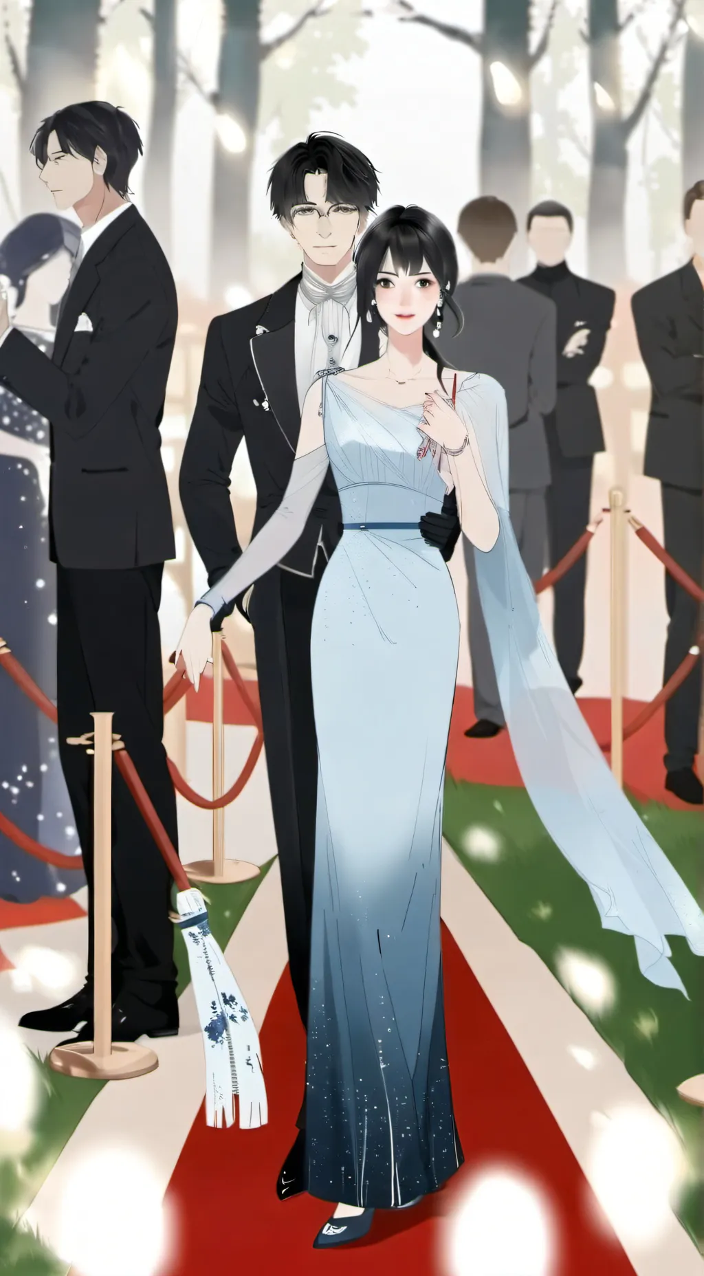 ai character: obx on red carpet🏝 background
