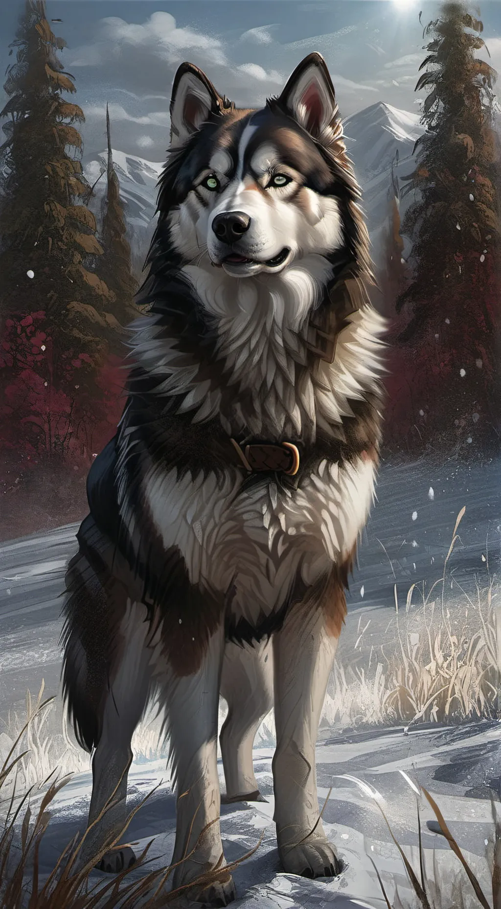 ai character: strawberry  background