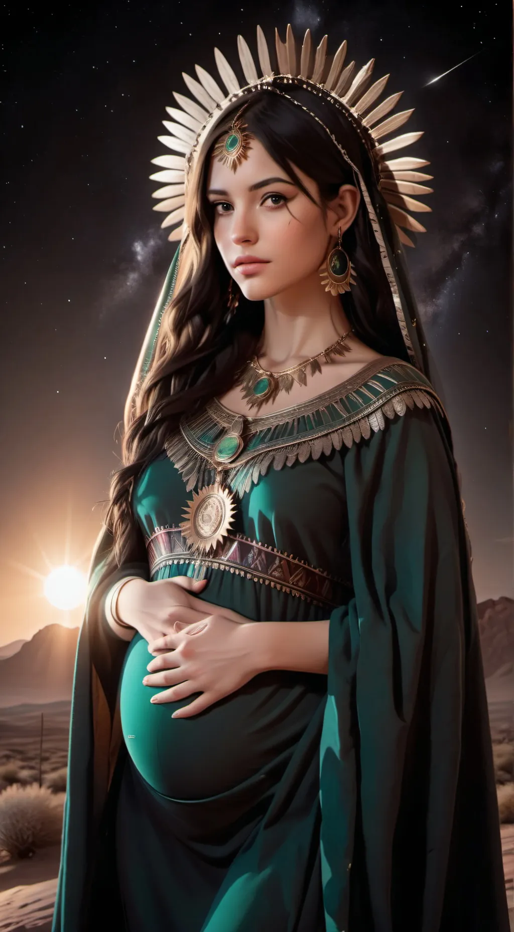 ai character: Vigen de Guadalupe background