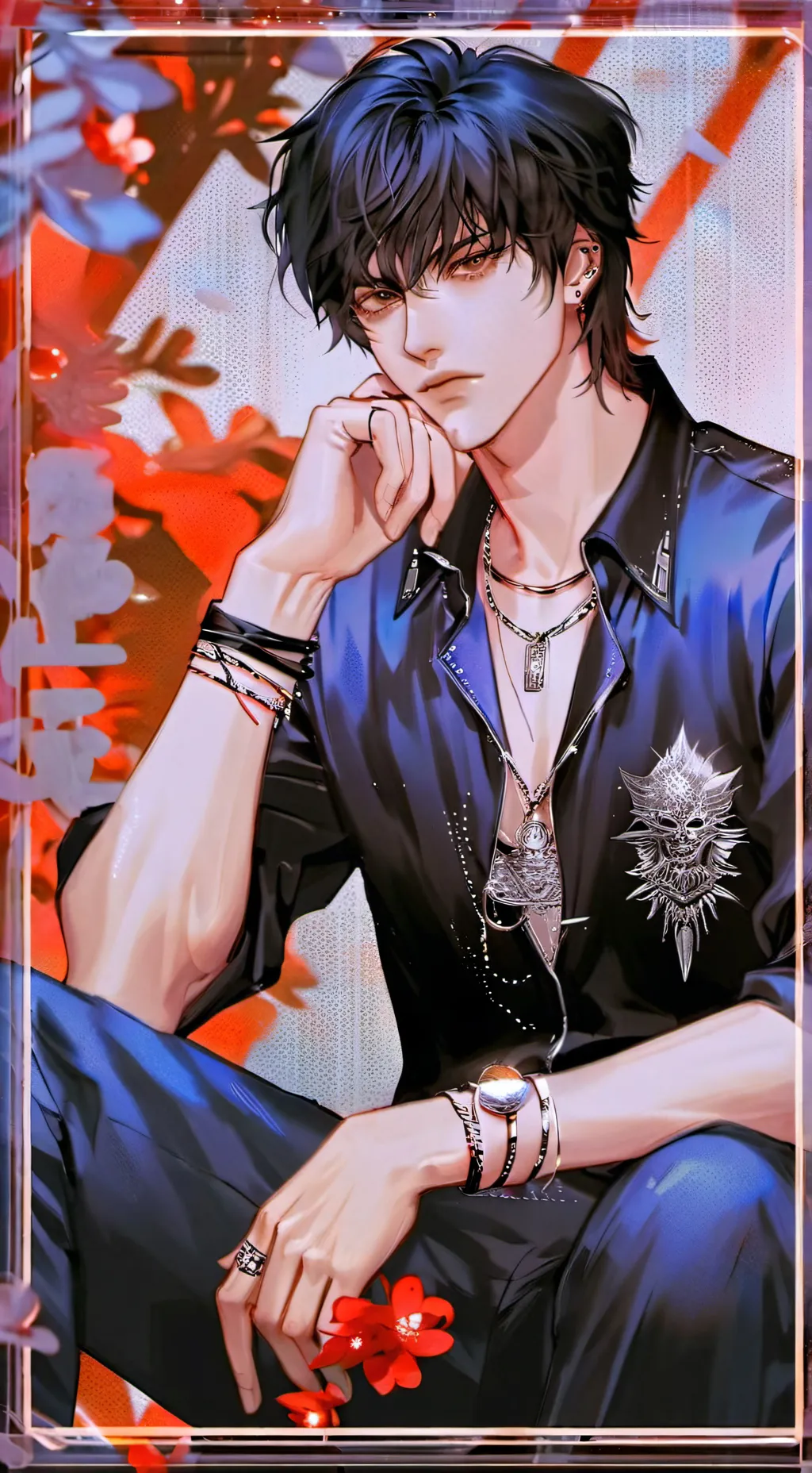 ai character: 𒋨Noel𒋨 background