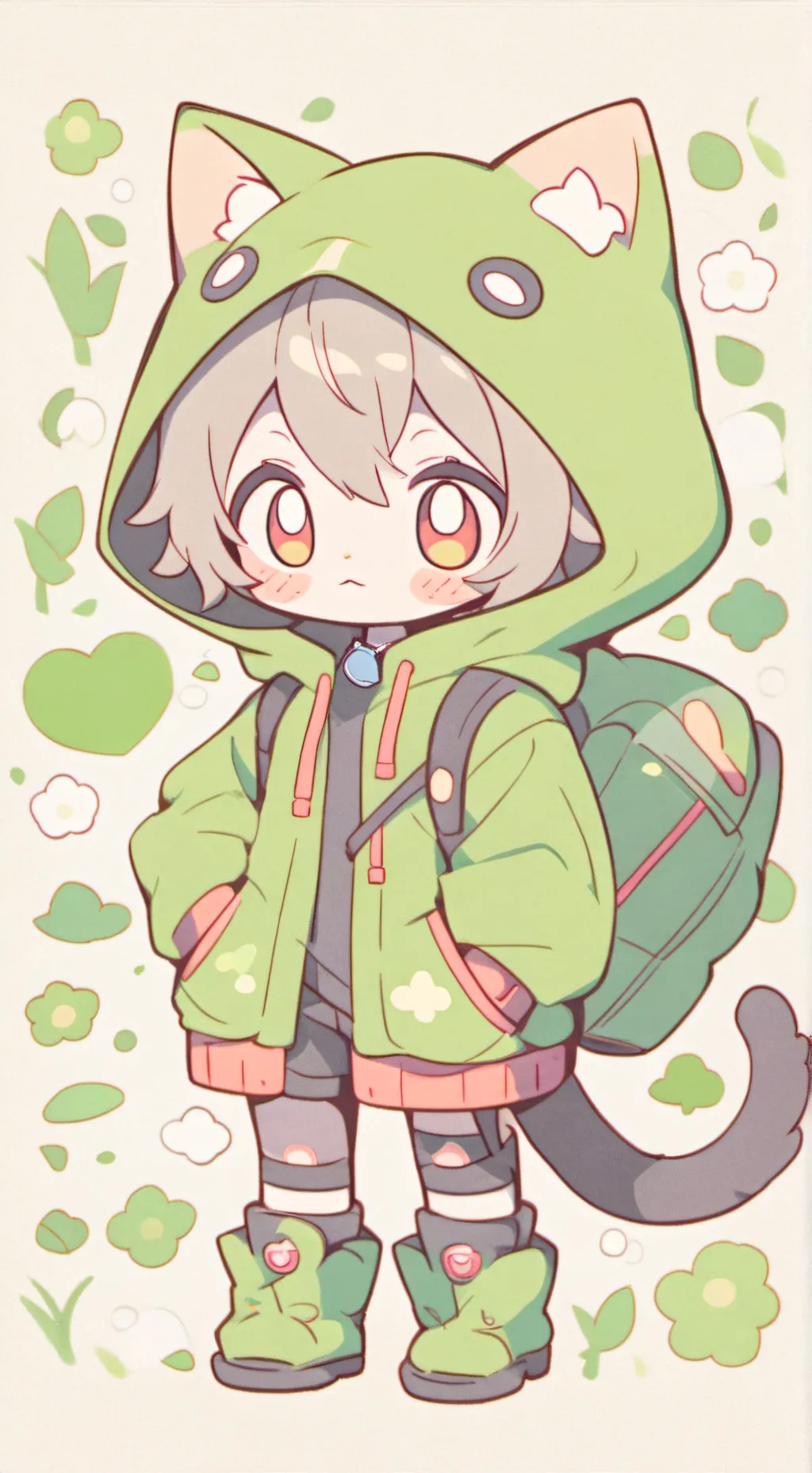 ai character: flower trend background