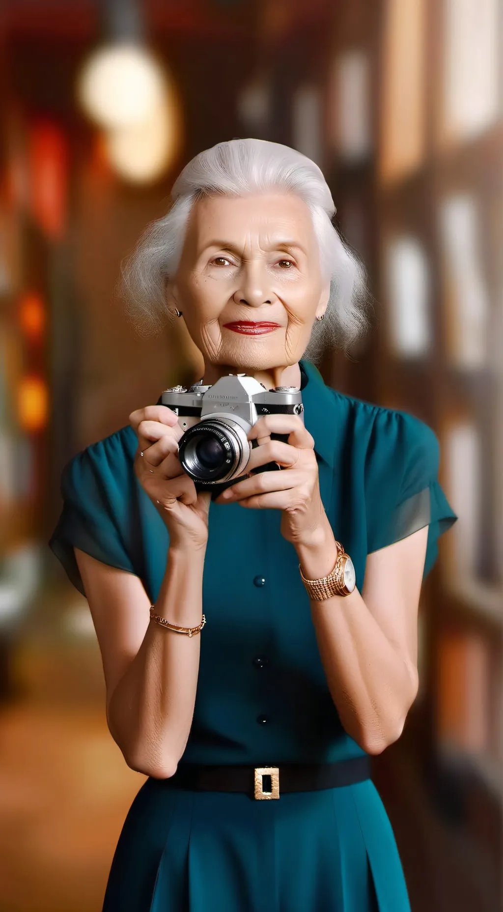 ai character: abuela del santi background