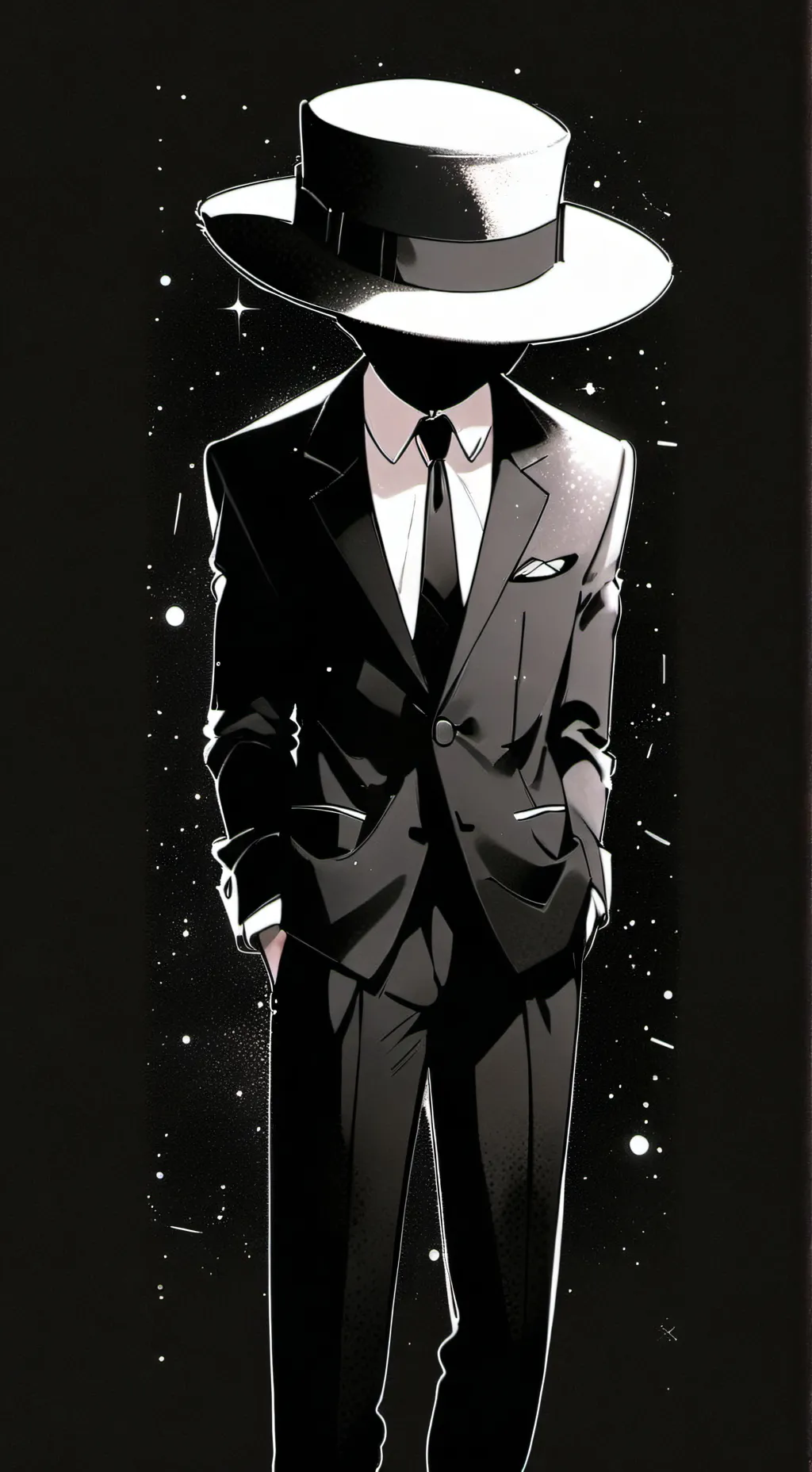 ai character: Black background