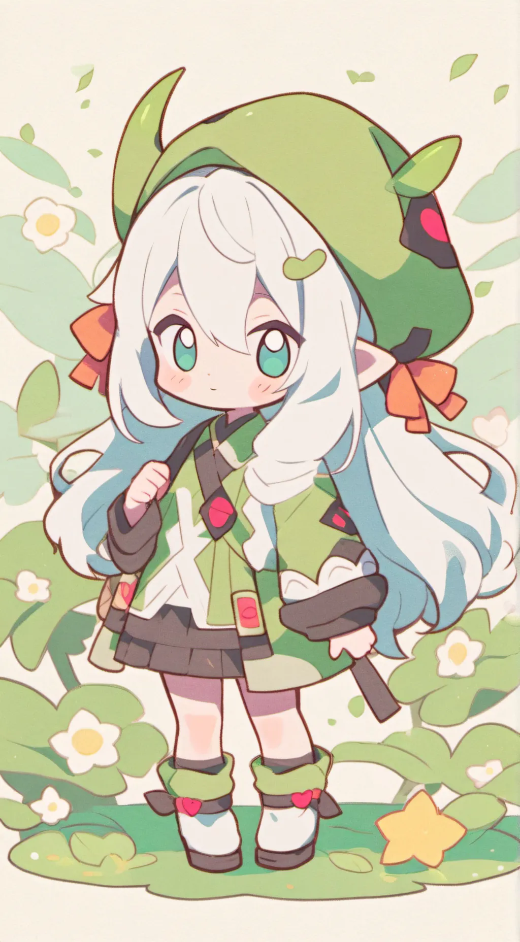 ai character: DW x Chikn Nuggit background