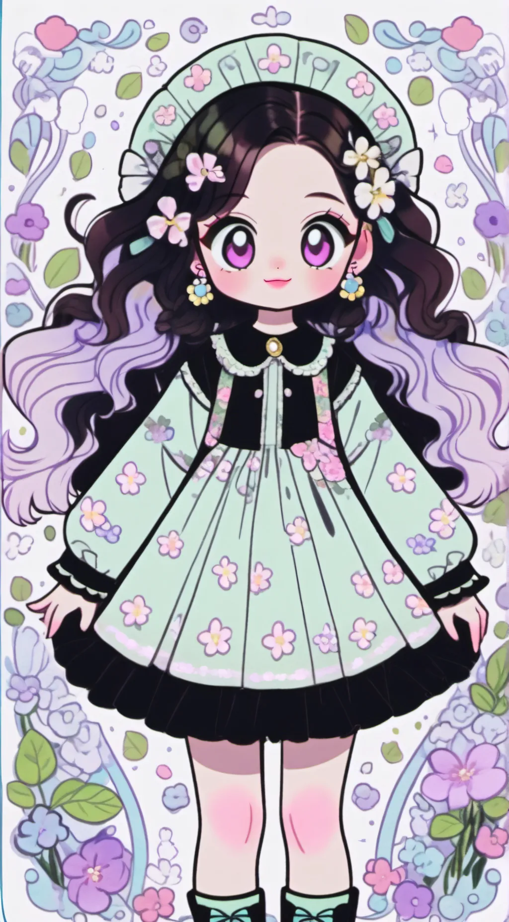 ai character: garota Popular background