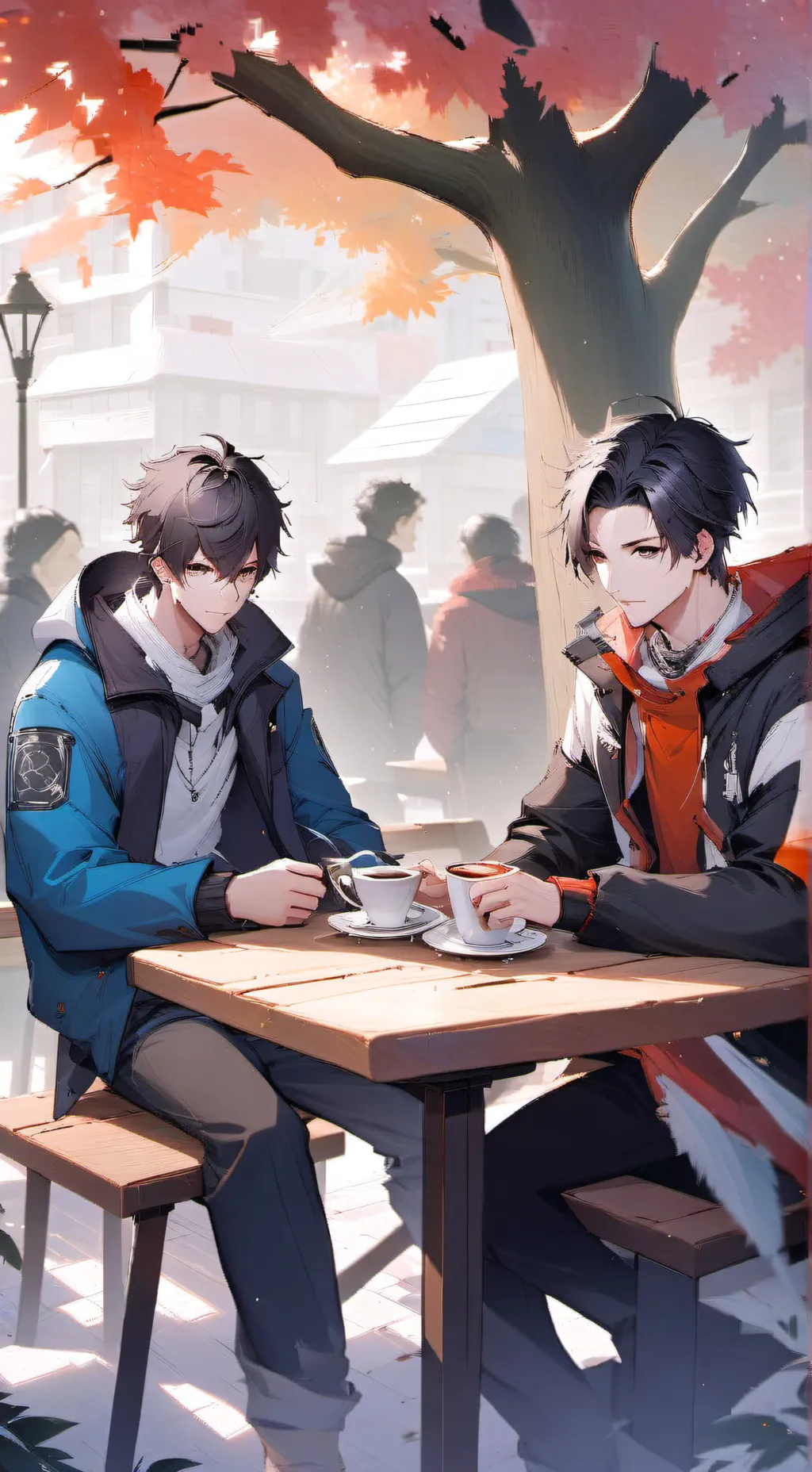 ai character: Alex et Ethan  background