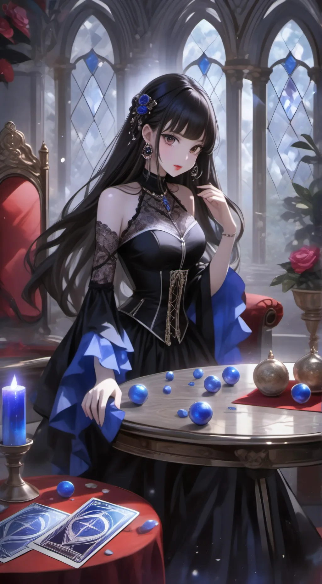 ai character: Damaris tarotista  background